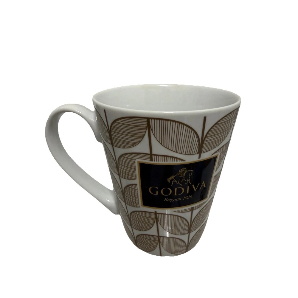 GODIVA CHOCOLATE COFFEE MUG. Art Deco Print Mug. B124
